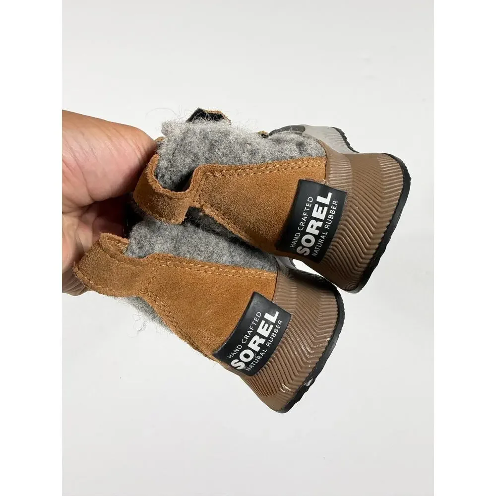 Sorel Out N About Classic Waterproof Winter Boots Gray Camel Toddler Size 10